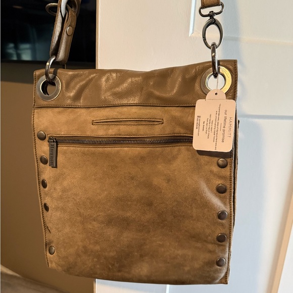 Hammitt Tan Leather Crossbody Bag with Silver Details - Picture 3 of 13